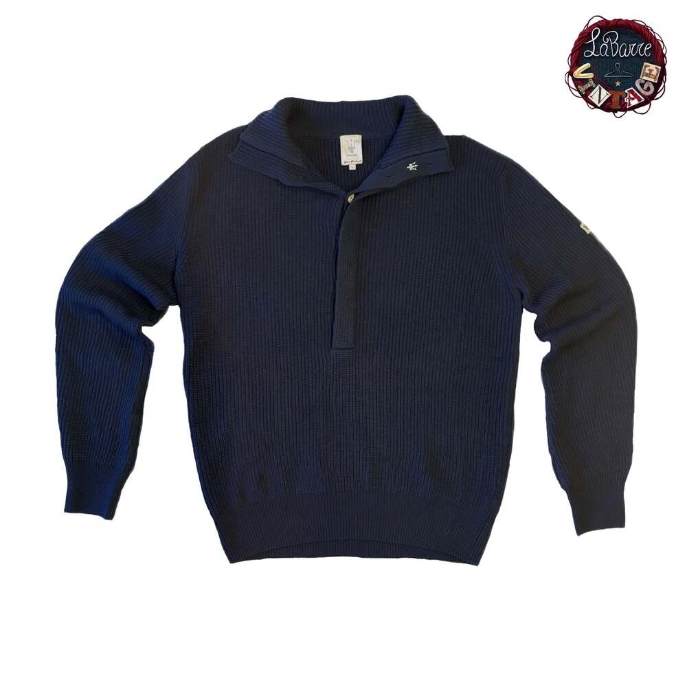 Maserati Collection 100% Virgin Wool Ribbed Half-Zip Sweater